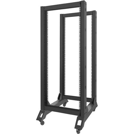 Отворена стойка, Lanberg, 27 U, 600x800 mm, 19", черна