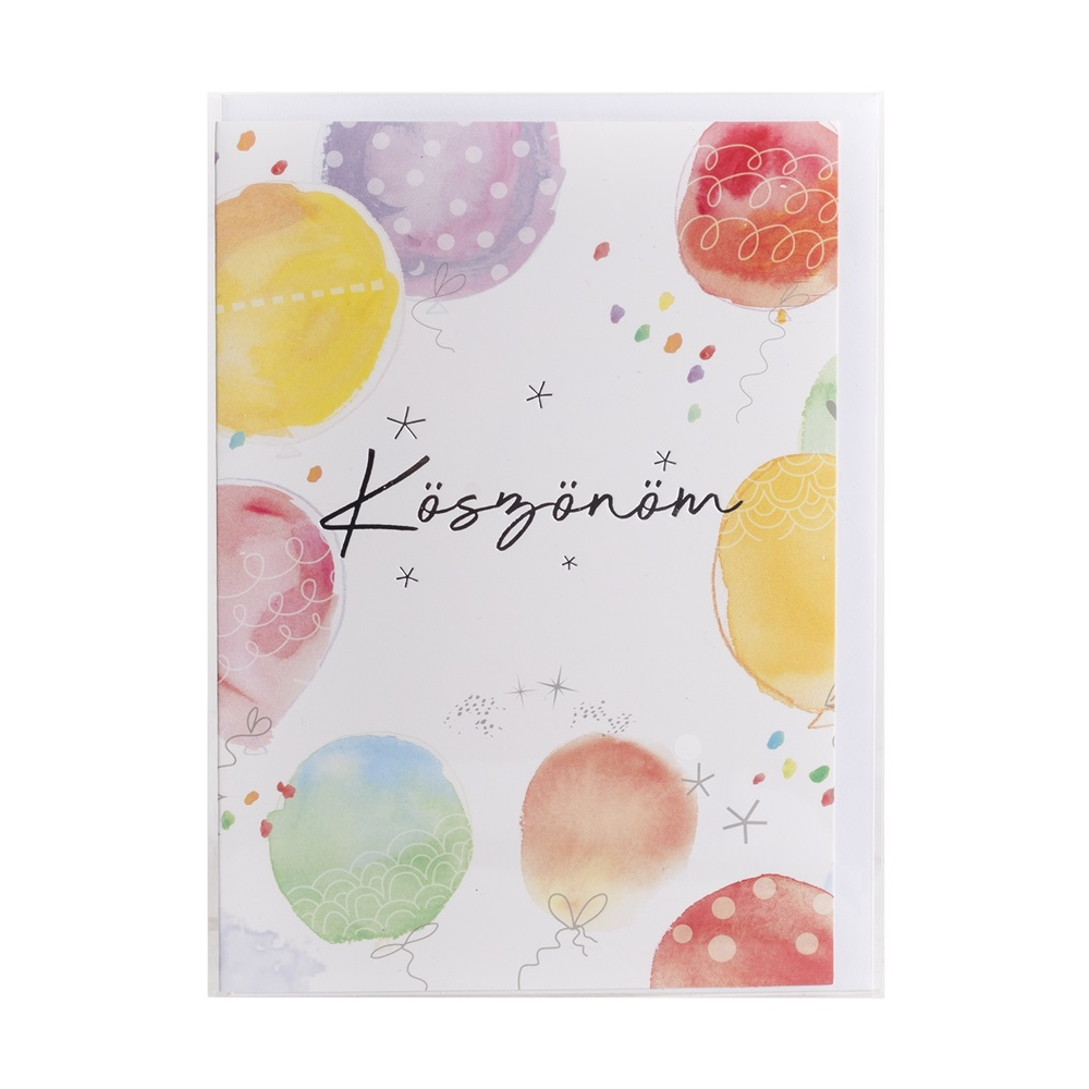 Iris Lufi mintás képeslap köszönöm felirattal (13x19 cm) (363177)