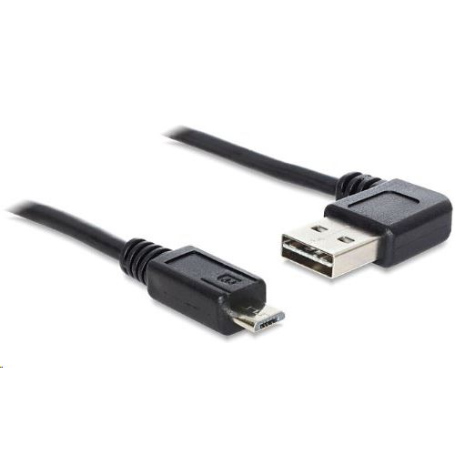 Delock 83384 EASY-USB 2.0 -A apa hajlított bal / jobb > USB 2.0 micro-B apa kábel, 3 m