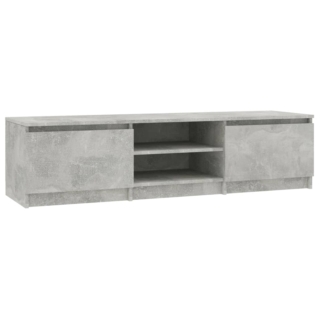betonszürke forgácslap TV-szekrény 140 x 40 x 35,5 cm (800652)