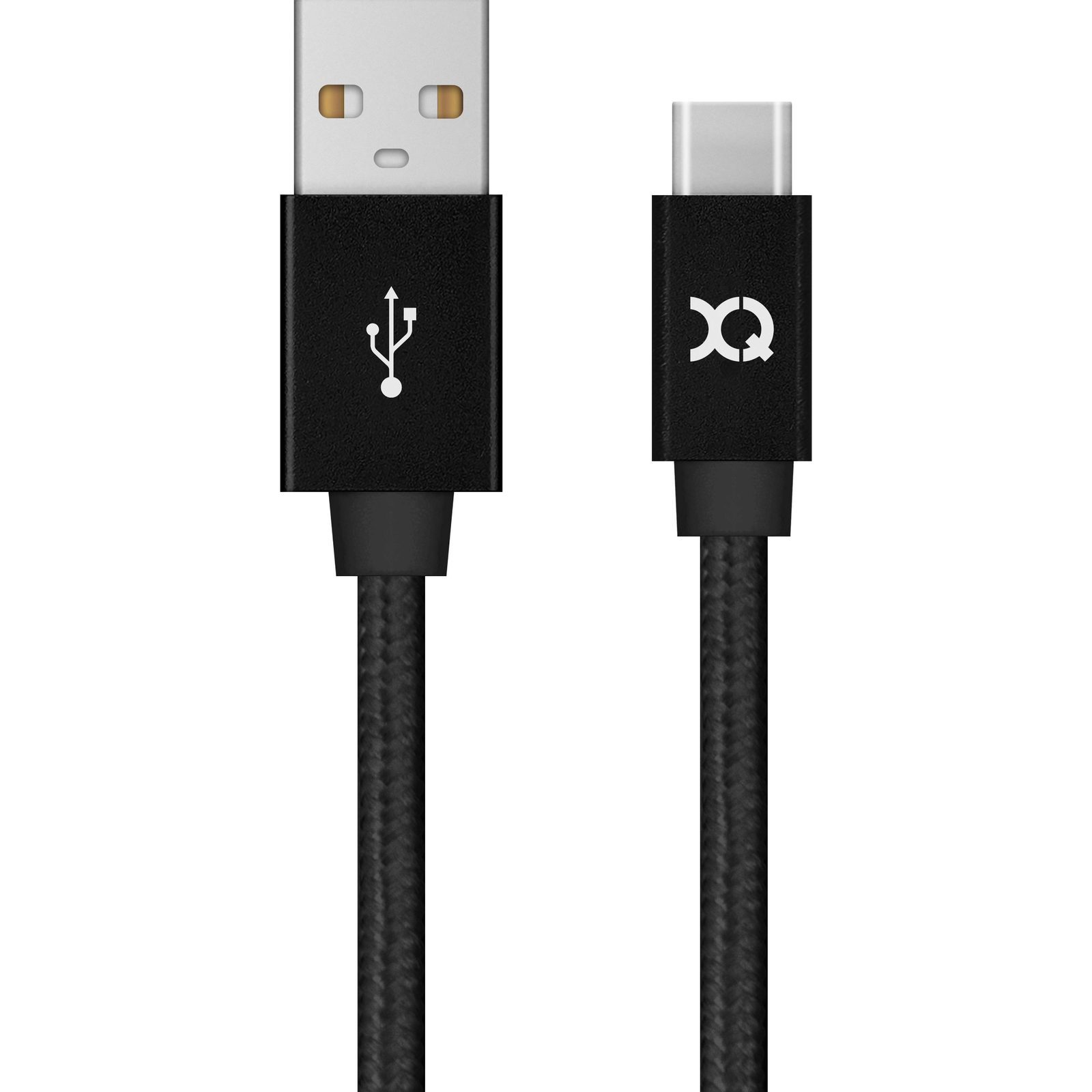 Xqisit Kábel Cotton USB C 3.0 Fekete 1.8m (112200)