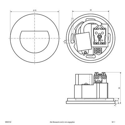 EVN (W800102) (W800102) LED-es fali beépíthető lámpa LED Fehér (W800102)