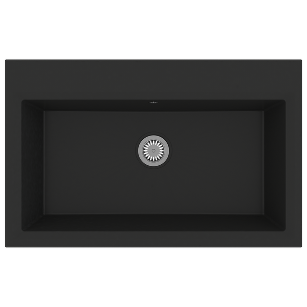 Konyhai mosogató Fekete 790x500x193 mm Gránit