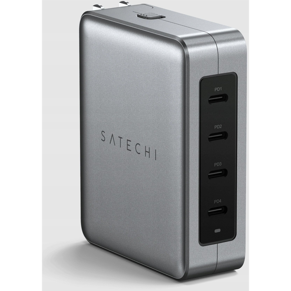 Зарядно устройство, 145 W, USB-C 4-портов GaN, Satechi, сив