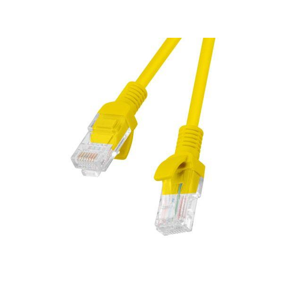 Patch kábel Lanberg U/UTP Cat 5e RJ45 / RJ45 2 m žltý