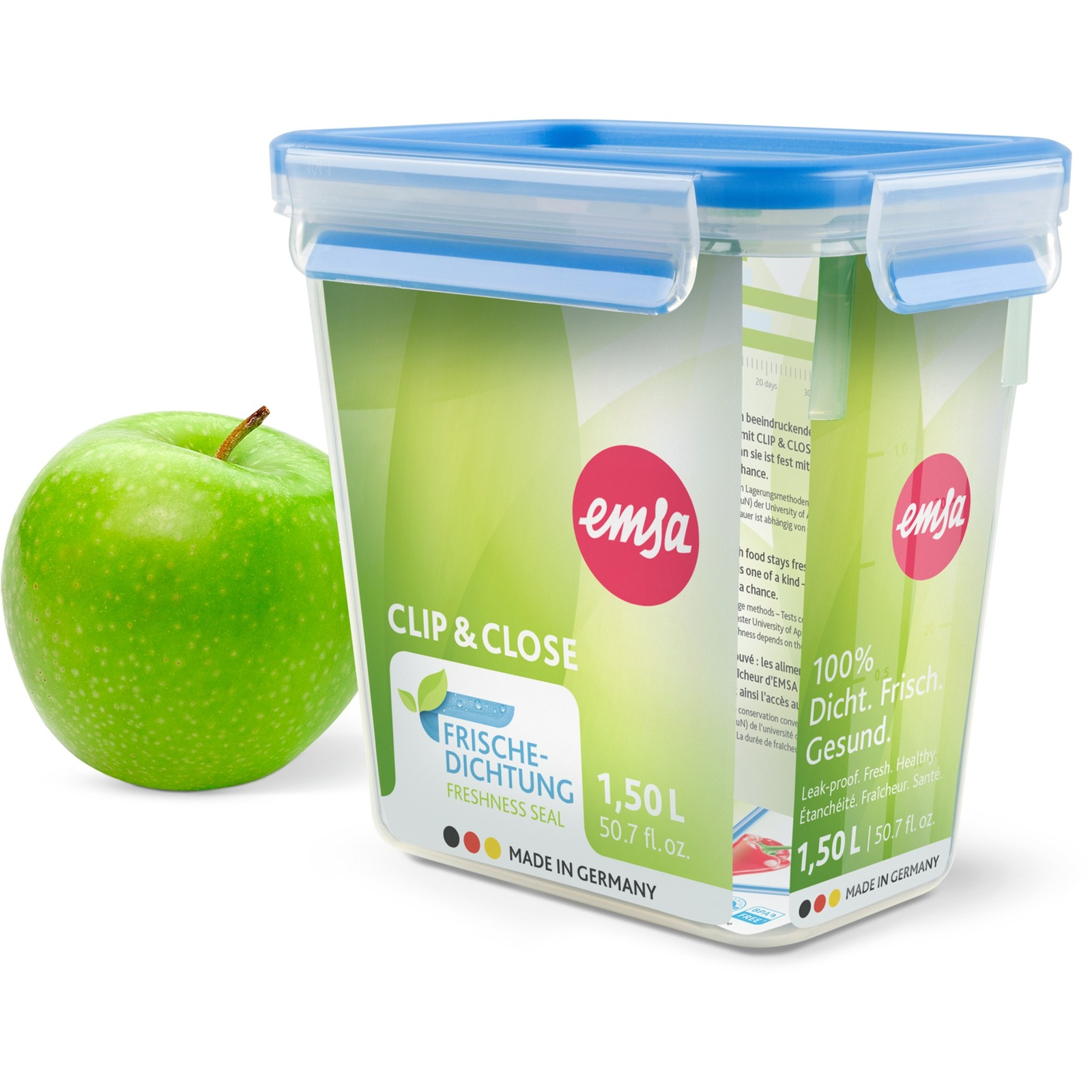 Emsa 508543 CLIP & CLOSE 1.5L Műanyag ételtároló (508543)