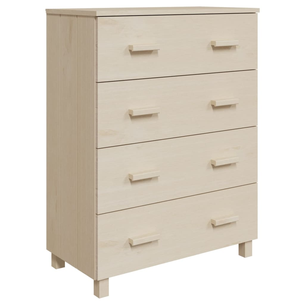 HAMAR mézbarna tömör fenyőfa tálalószekrény 79 x 40 x 103,5 cm (340424)