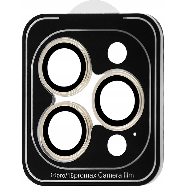 Osłona Szkło Hartowane 9h Na Obiektyw Aparat Do Iphone 16 Pro / 16 Pro Max - Złoty / Cppaip16pm19