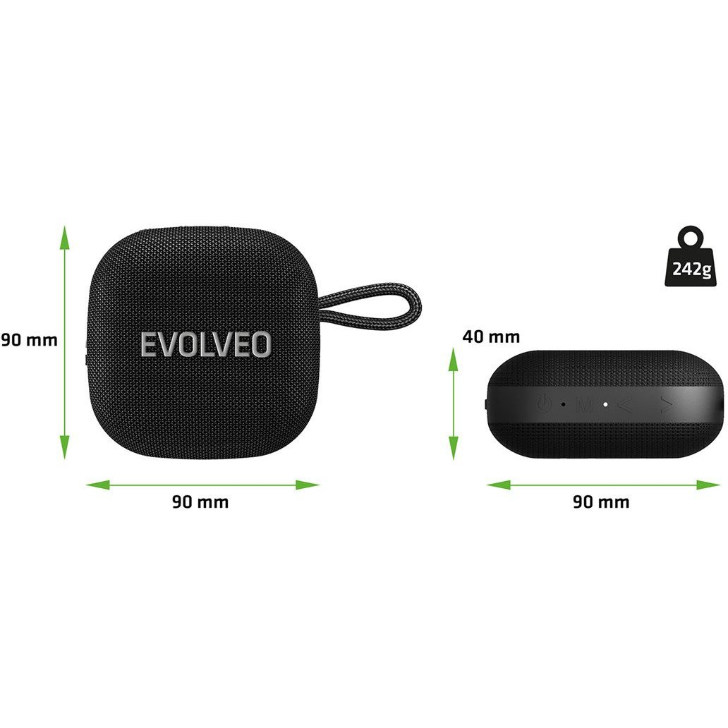 Evolveo 295217 TopSound Bluetooth Speaker Black, Hangszóró (TOPSOUND-BK)