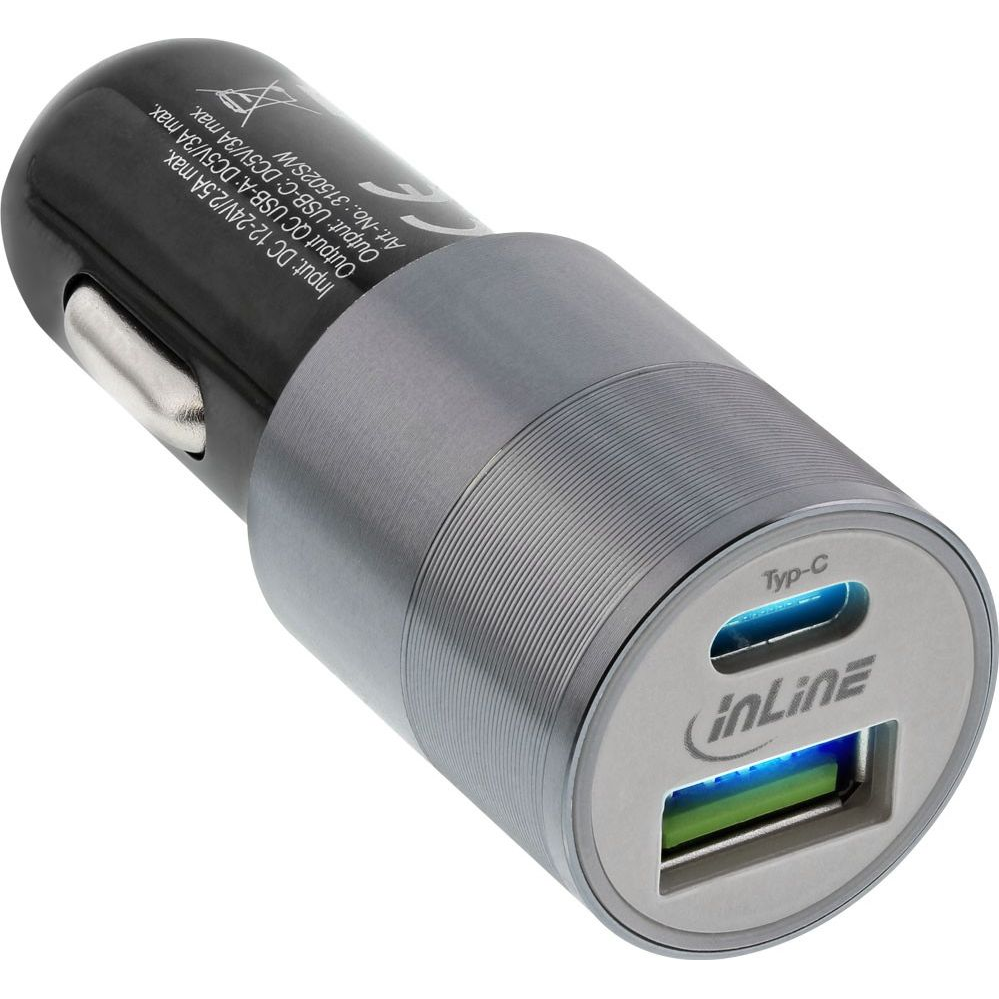 InLine 31502S mobiltelefon töltő Univerzális Fehér Szivargyújtó Automatikus (31502S)