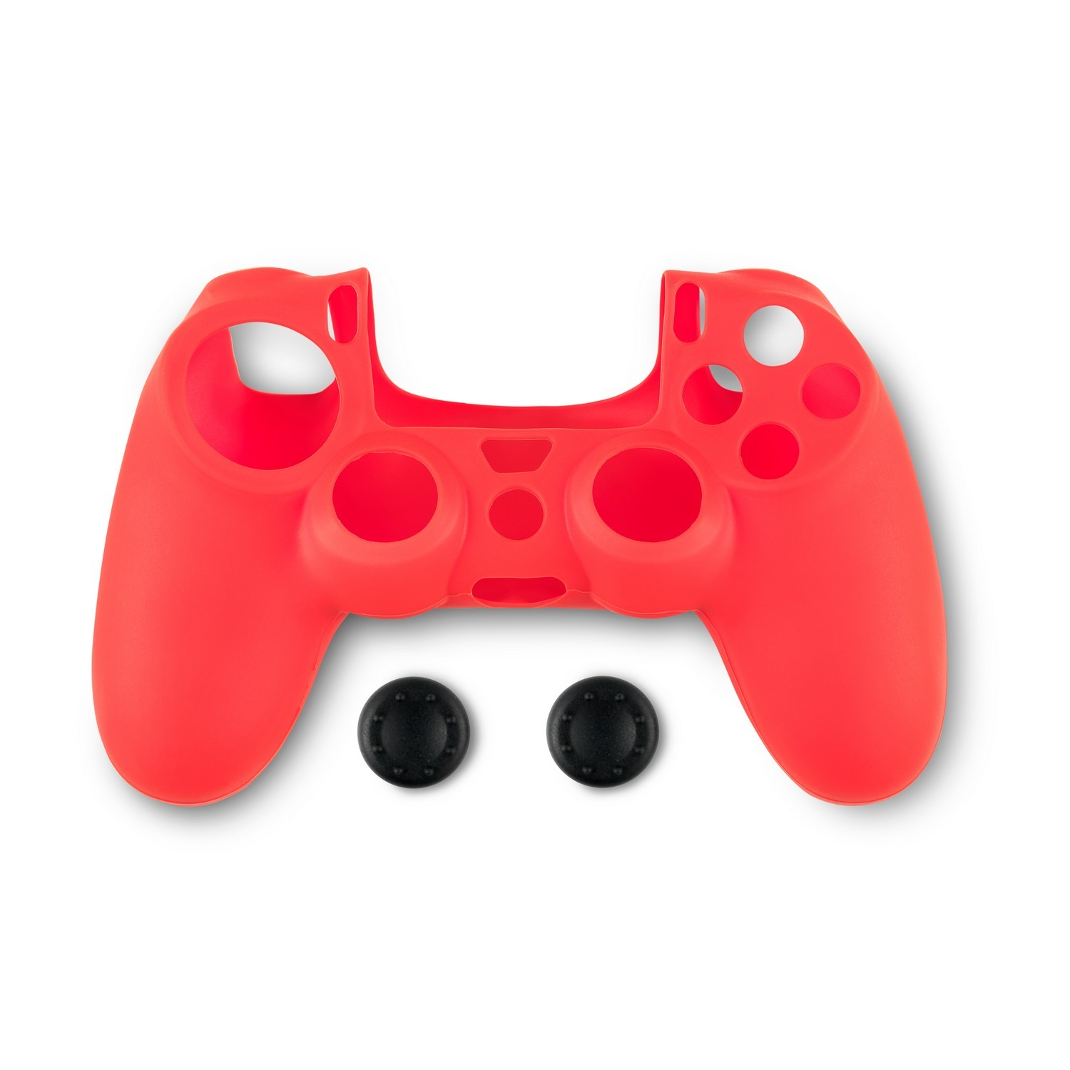 Spartan Gear PS4 Controller Szilikon Markolat és Thumbgrips védőburkolat - Piros (072236)