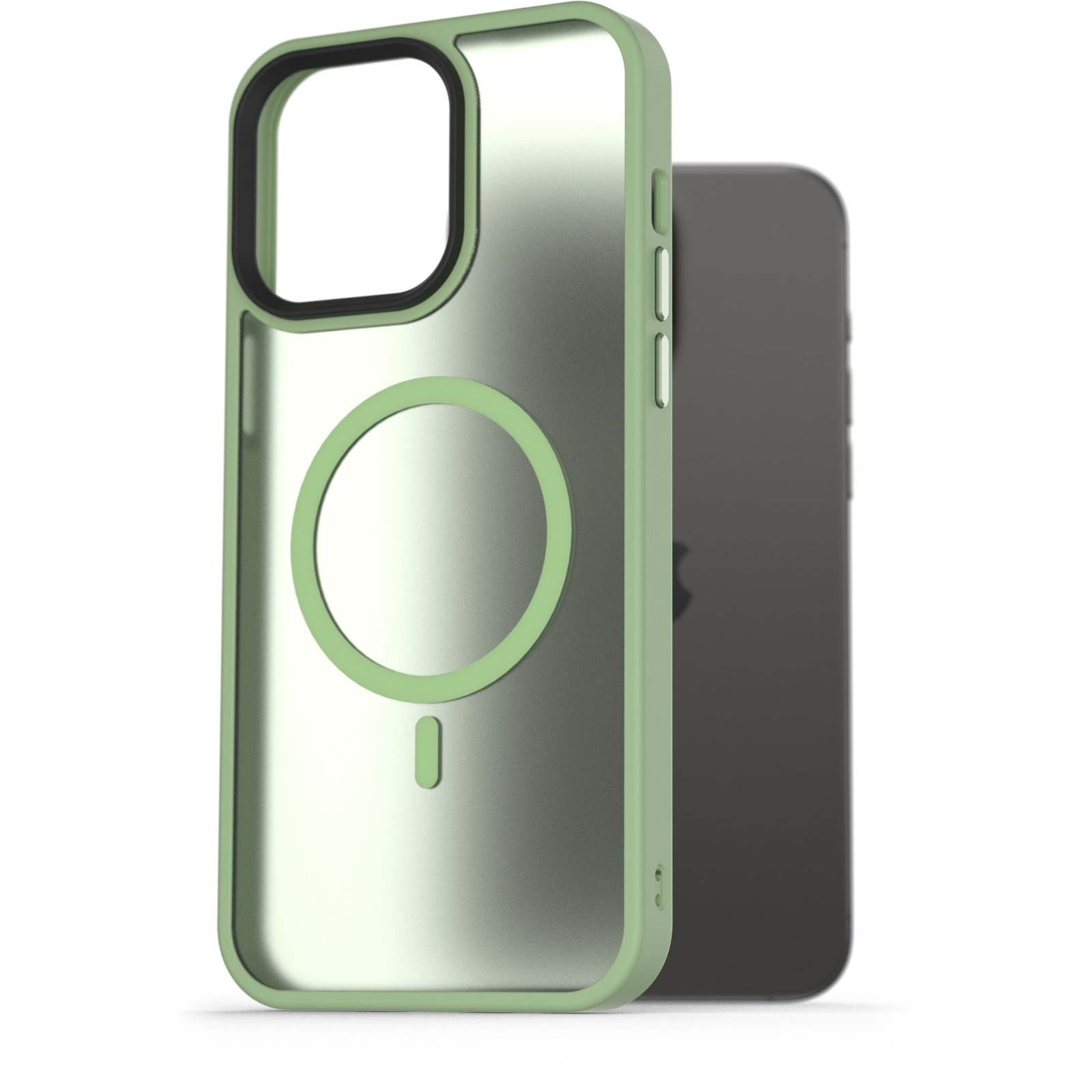 AlzaGuard Matte Case iPhone 15 Pro Max MagSafe zöld tok (AGD-PCMM20G)