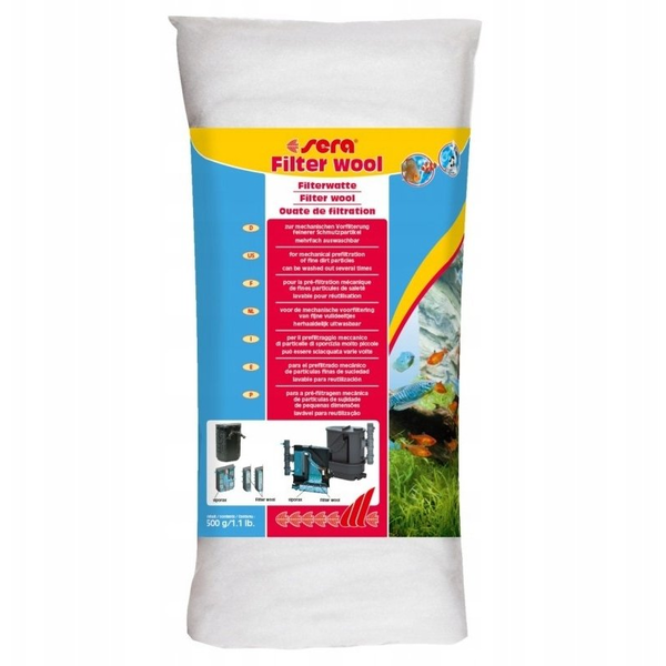 Sera Filter Wool, wata filtracyjna, drobnoziarnista, 1 kg