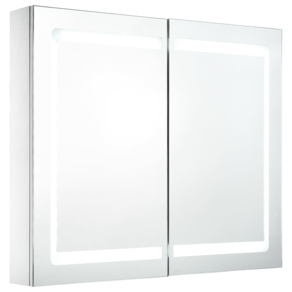 tükrös fürdőszobaszekrény LED világítással 80 x 12,2 x 68 cm