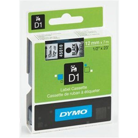 Label DYMO (S0720500) Clear/Black, 7m x 12mm