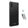 IMAK szilikon telefonvédő (közepesen ütésálló, légpárnás sarok, matt + képernyővédő fólia) FEKETE [Samsung Galaxy A50s (SM-A507F)]