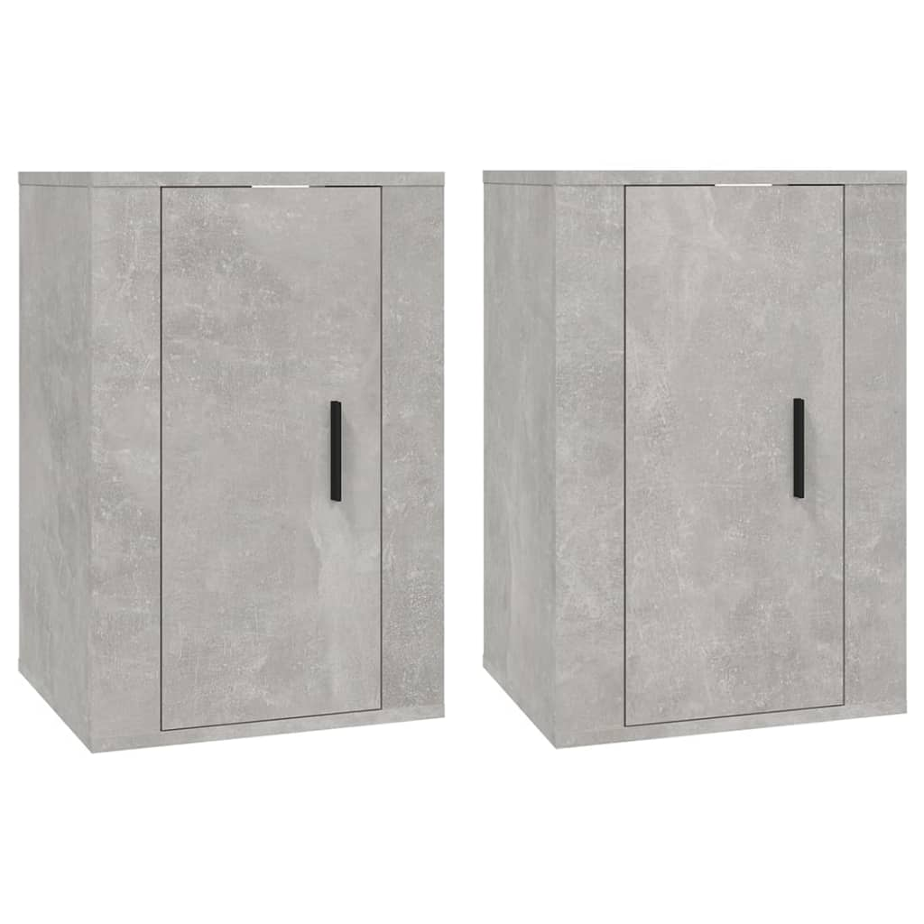 2 db betonszürke fali TV-szekrény 40x34,5x60 cm (816665)