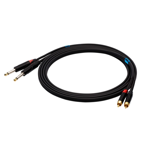 SSQ SS-1427 2x RCA apa - 2x 6.3mm Mono Jack apa Kábel (1m)