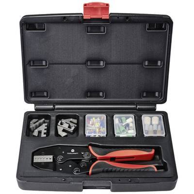TOOLCRAFT (TO-7703463) Krimpelő fogó készlet 83 részes Érvéghüvelyek 0.5 - 35 mm2 Érvéghüvely-választékot tartalmazó kofferrel, Cserélhető krimpelőbetéttel (TO-7703463)
