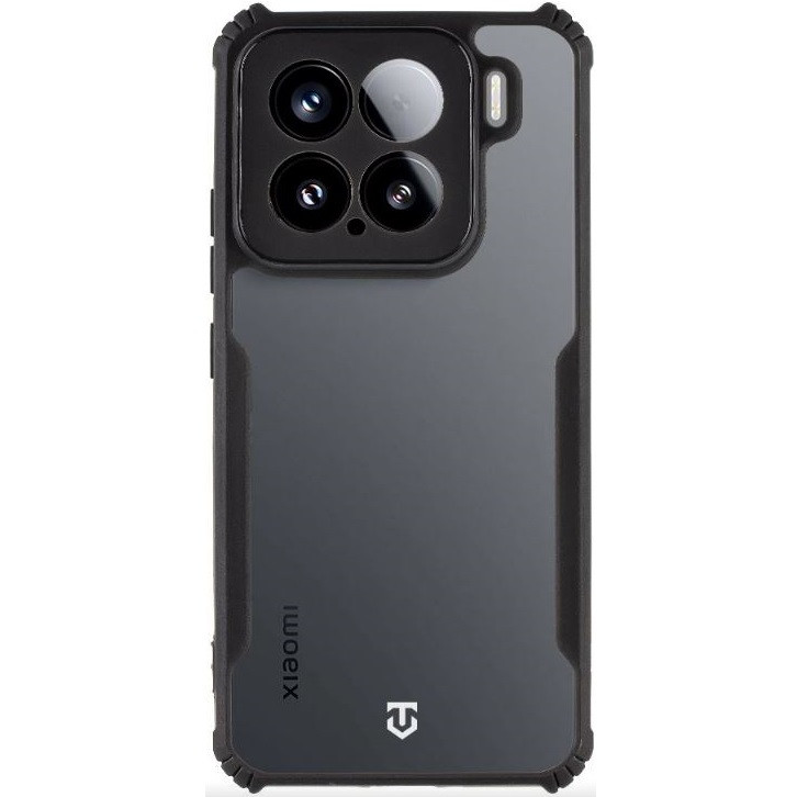 Xiaomi 15, Szilikon tok, közepesen ütésálló, légpárnás sarok, Tactical Quantum Stealth, átlátszó/fekete (TS12679)