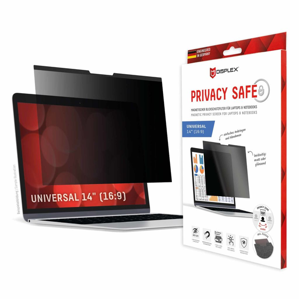 Displex 01762 filtre de protecție pentru monitor 35,6 cm (14") Laptop Filtru confidențialitate ecran fără cadru 5H