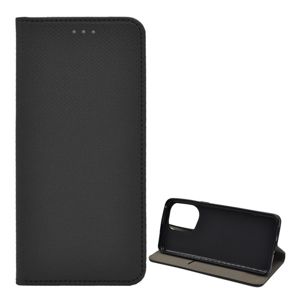 Tok álló, bőr hatású (FLIP, oldalra nyíló, asztali tartó funkció, rombusz minta) FEKETE [Oppo Find X5 Pro] (5996591217000)