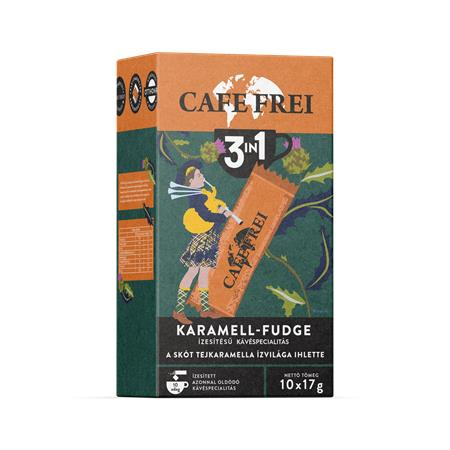 Cafe Frei - Skót Karamell-Fudge 3 in 1 Instant Kávé 10x17g (110294)