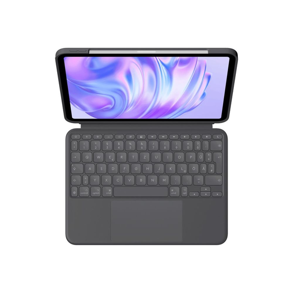 Logitech Combo Touch QWERTZ Tysk Smart Connector Grafit