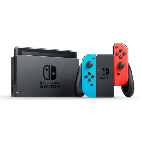 Nintendo Switch V2 2019 bærbar spilkonsol 15,8 cm (6.2") 32 GB Berøringsskærm Wi-Fi Sort, Blå, Rød