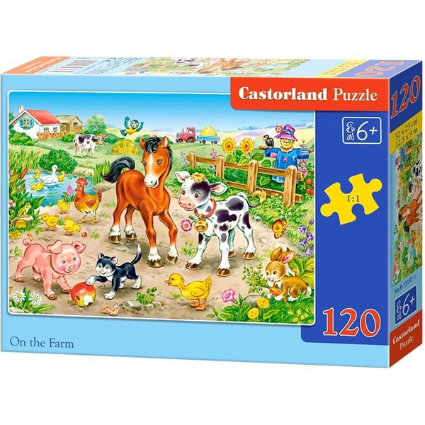 Castorland On the Farm 120 pcs Kirakós játék 120 db Rajzfilmek