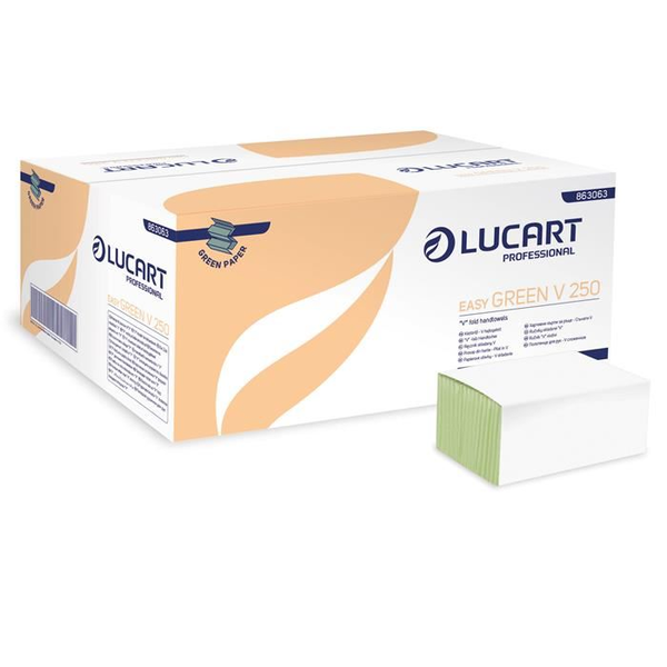 Lucart Easy kéztörlő Z/V hajtogatott zöld  (863063)
