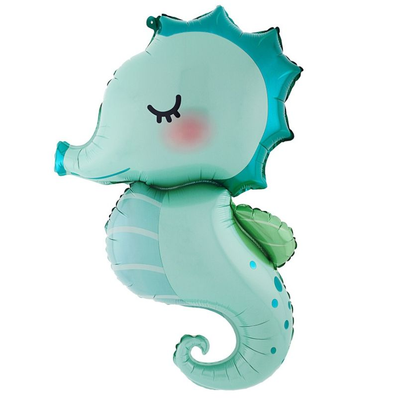 Csikóhal formájú fólia lufi - 47 x 73 cm (HKMO)