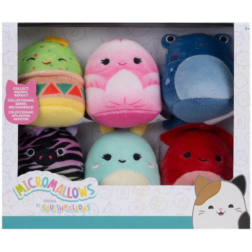 Squishmallows Micromallows 6Pack Tintahal, Vakond, Guacamole, Zebra, Lótusz, Varangy (191726764700)