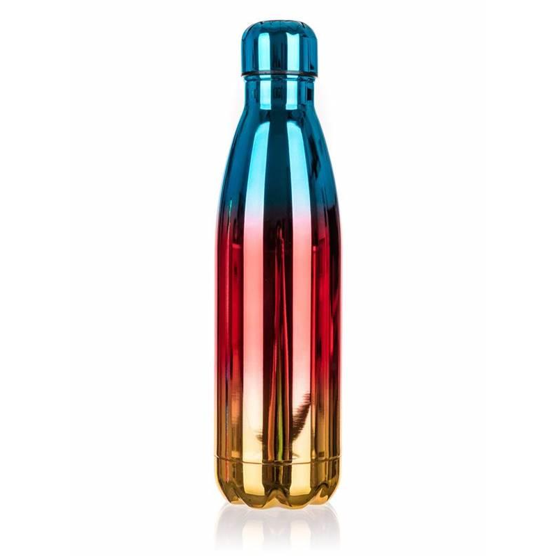 BANQUET FLAMENCO Thermo palack, 500 ml, szivárvány kék (A21836)