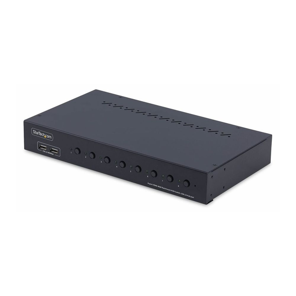 StarTech.com R8AH202-KVM-SWITCH KVM Switch Stativ-montering Sort