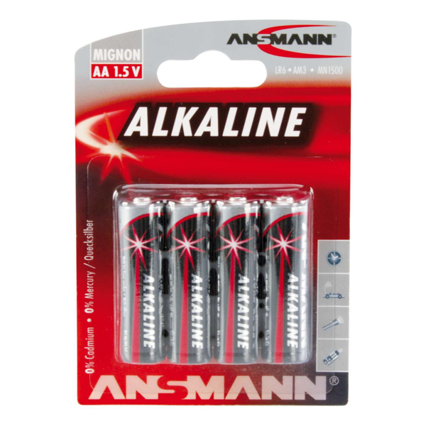 Ansmann Alkaline Red AA elem (4db/csomag)