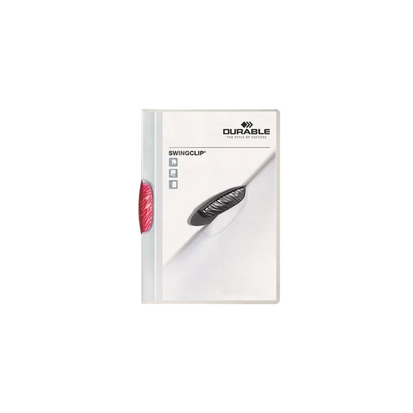DURABLE Klemm-Mappe Swingclip PP 30Blatt A4 purpurrot