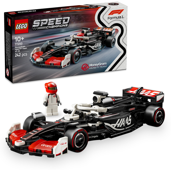 "LEGO Speed Champions Coche de Carreras Moneygram Haas F1 Team VF-24, Juego de construcción +10 años - 77250"