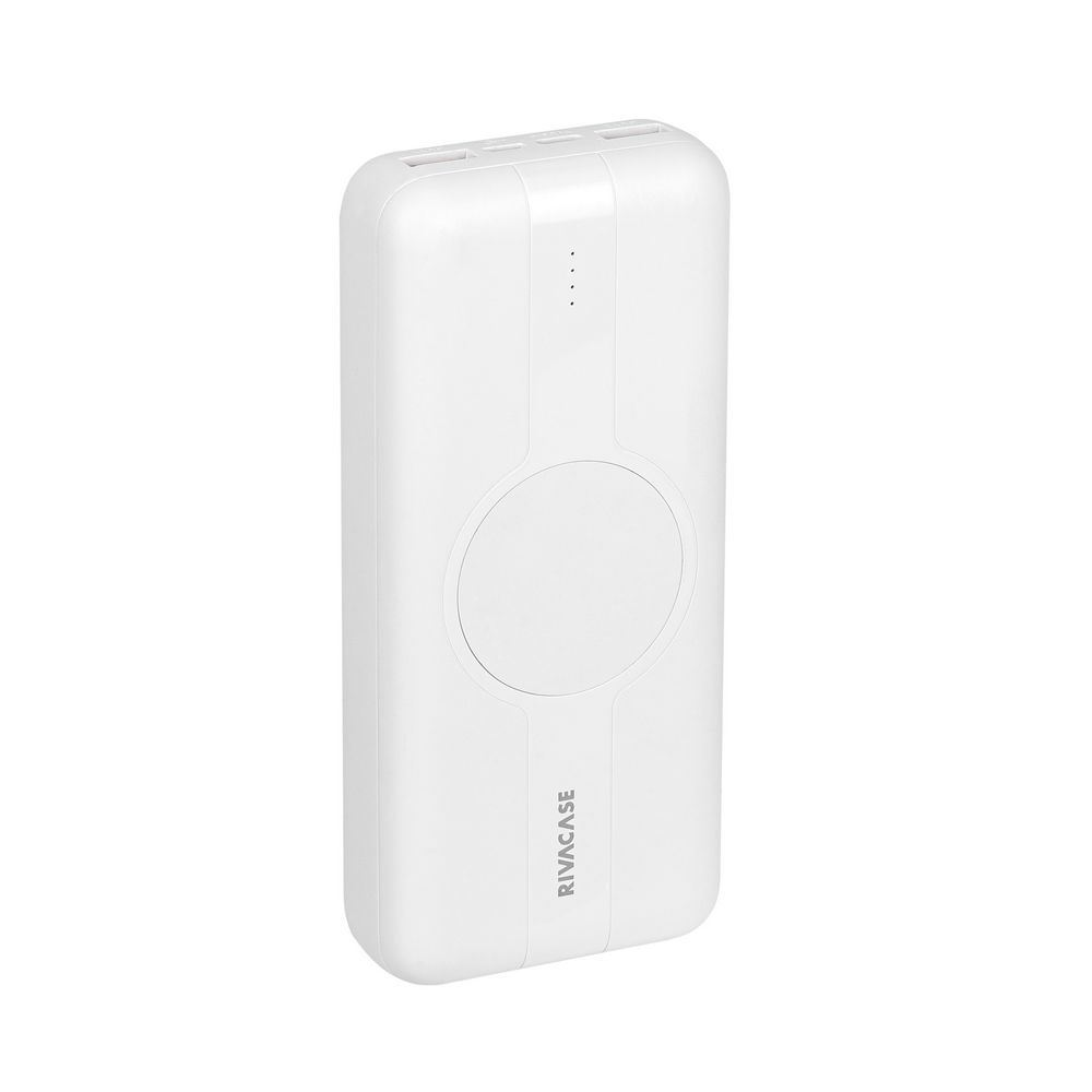 RivaCase Rivapower VA2602 20000mAh Powerbank vezeték nélküli töltés funkcióval fehér (4260709011622) (4260709011622)