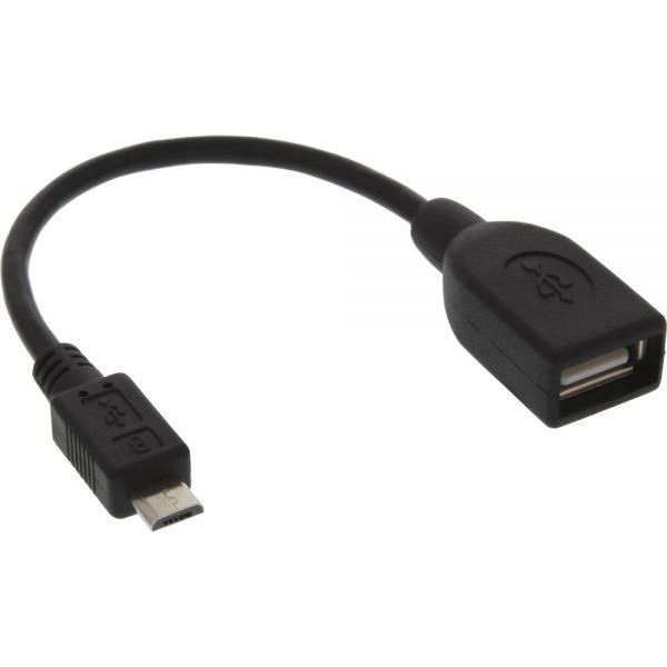 InLine 31606 USB kábel 0,15 M USB A Micro-USB B Fekete (31606)