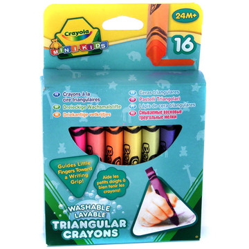 Crayola Mini Kids: Háromszög tömzsi viaszkréták - 16 db (52-016T)