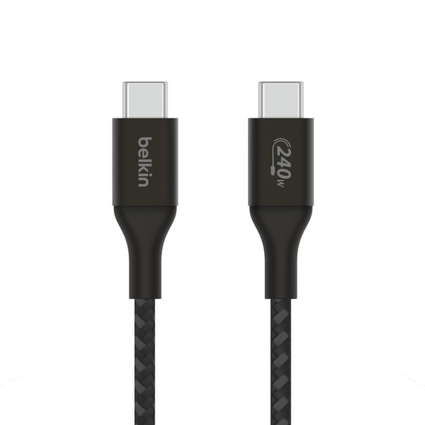 Belkin Boost Charge USB-C apa - USB-C apa 2.0 Adat és töltő kábel - Feket (2m)
