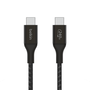 Belkin Boost Charge USB-C apa - USB-C apa 2.0 Adat és töltő kábel - Feket (2m)