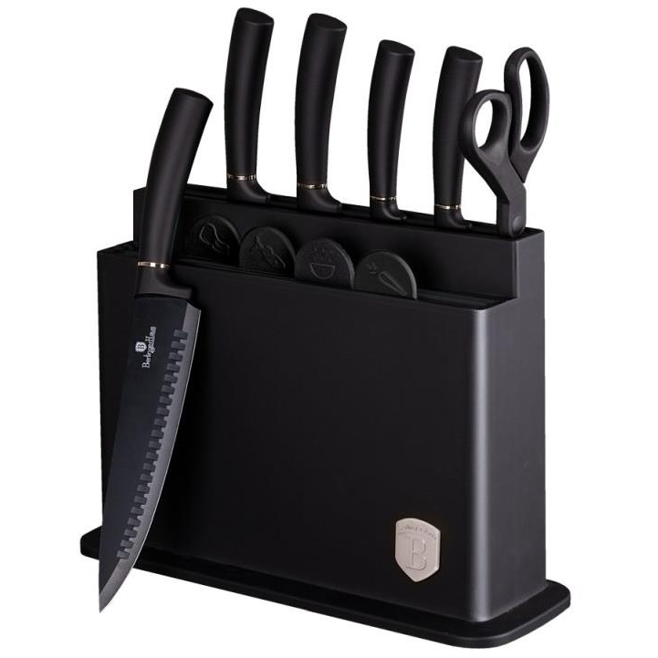 BERLINGERHAUS Black silver Collection késkészlet állványban - 11 db (BH-2492)