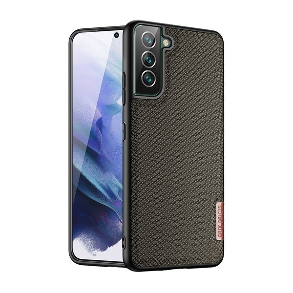 DUX DUCIS FINO szilikon telefonvédő (műanyag belső, közepesen ütésálló, rács minta) SÖTÉTZÖLD [Samsung Galaxy S22 Plus 5G (SM-S906)]