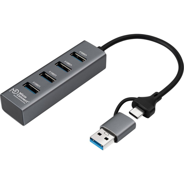 HUB USB MicroConnect USB 3.0 Hub 4-Port with USB-C