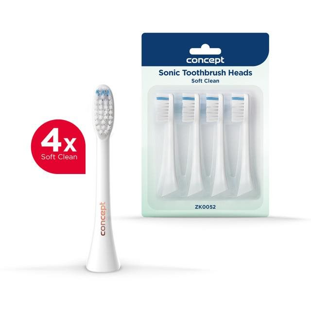 Concept ZK0052 pótfej PERFECT SMILE ZK500x Soft Clean elektromos fogkeféhez, 4db, fehér (ZK0052)