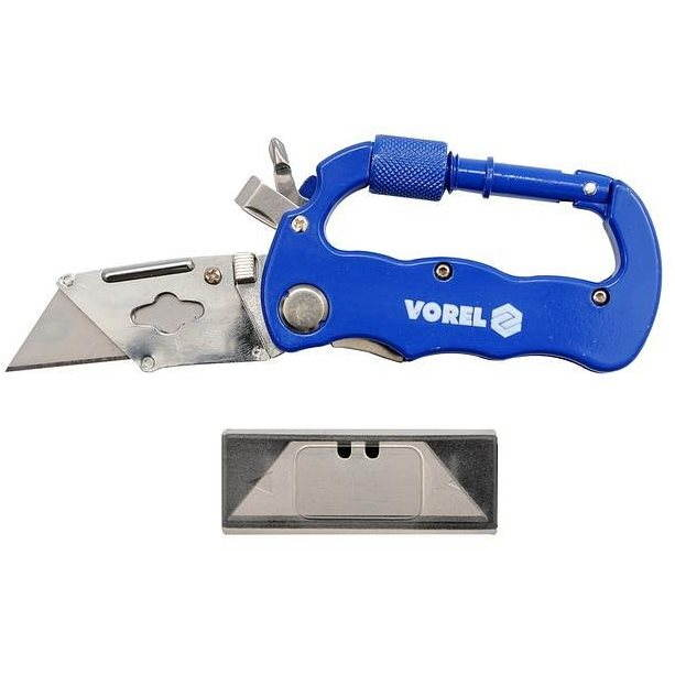 VOREL zsebkés "karabiner" + pengék (TO-76526)