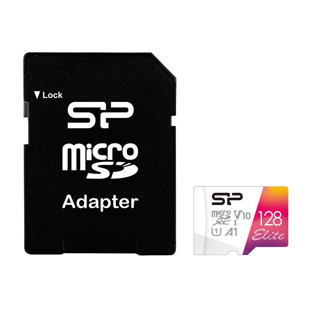 128GB microSDXC Silicon Power Elite CL10 U1 V10 + adapter (SP128GBSTXBV1V20SP) (SP128GBSTXBV1V20SP)