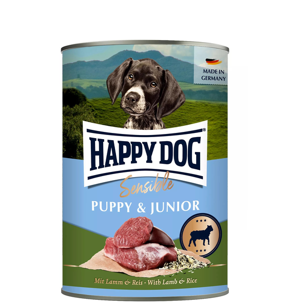 Happy Dog Supreme Sensible Puppy & Junior Konzerv - Bárány, Rizs 400 g